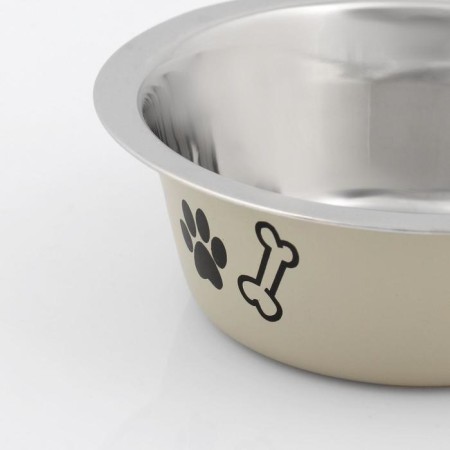 Standard -colored bowl with print, 350 ml, beige-2