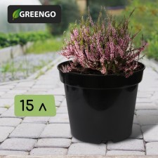 Pot for seedlings, 15 l, d = 31 cm, h = 26 cm, black, Greengo