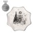 Serving share "Hugge", d = 20 cm, white color