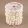 Pearls on threads, with holography, flat, 10 mm, 9 ± 1 m, white color