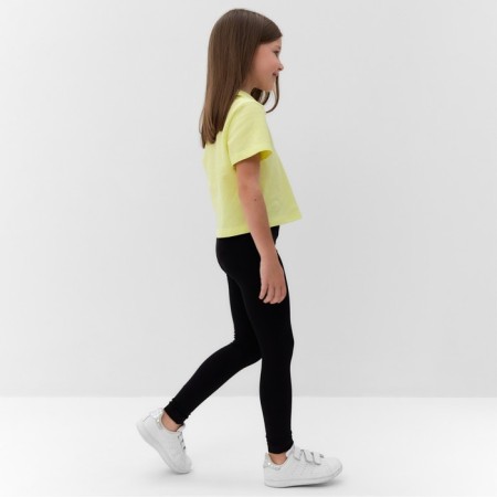Leggings for girls, black color, height 128 cm-3