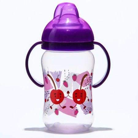 Drunker - children's impotion with soft nose "Fruits", 270 ml., With handles, color mix-2