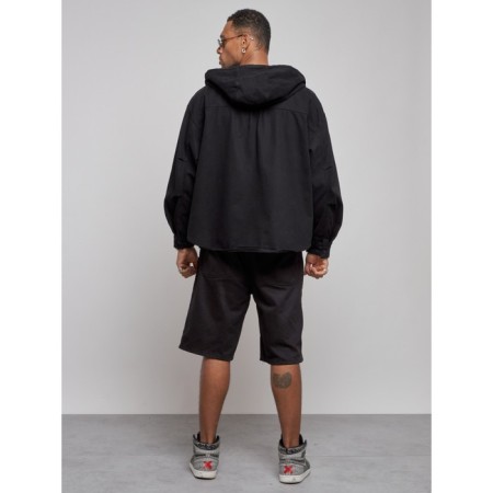 Jeaning jacket men's, size 56, black color-3