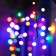 Garland "fringe" 6 × 0.7 m, IP44, UMS, dark thread, 120 LED, glow of multi, 220 V