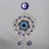 Suspension from the evil eye "Eye and leaves" 28.5x5.7x1.8 cm