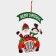 Decorative decoration (suspension) "Santa Claus and a snowman on a car" 40x34 cm