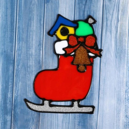 Glass sticker "Jewelry in the skate" 10x14 cm