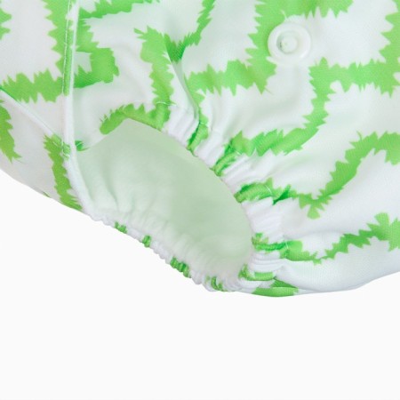 Reusable diaper, "zigzag", green color-3