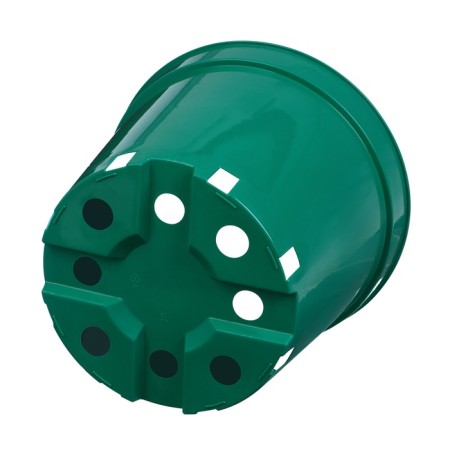 Pot for seedlings, 5 l, d = 22 cm, h = 18 cm, green, greengo-10
