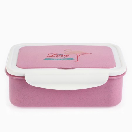 Lunch-Box "Flamingo", 1.4 l, 21.5 x 7.3 x 15 cm, pink