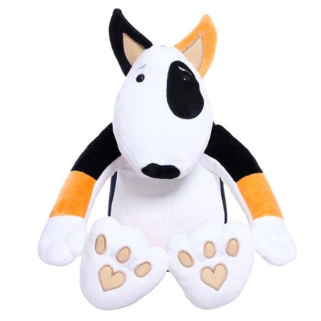 Soft toy "dog red ear", 25 cm, black color