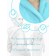 Women's robe with a hood, size 44-46, blue color