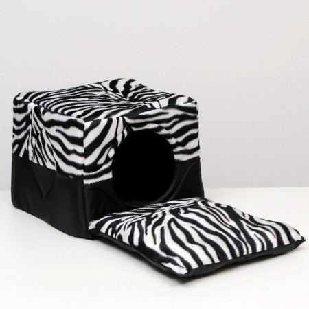 Transformer house square 43 x 43 x 34 cm, zebra coloring-4