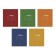Notebook 18 sheets in a cage plain "Classic Linovka", cover coated paper, VD-LK, OFSET block, mix