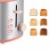 Toster KitFort KT-6216, 980 W, 7 fry modes, 2 toasts, metallic/orange