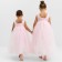 Dress children's elegant kaftan growth 130, dusty pink