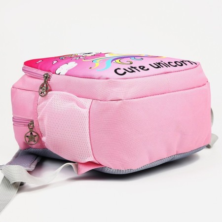 Baby backpack on a zipper, with a wallet, pink color-2