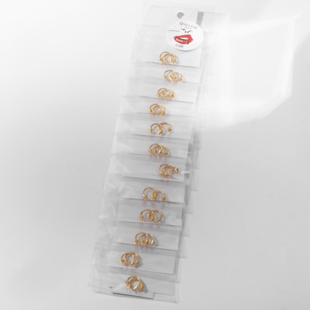 Circular in an eyebrow (piercing), spike, d = 8 mm, pair, gold color-2