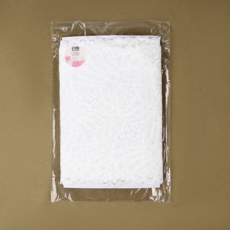 Lace elastic fabric, 180 mm × 2.7 ± 0.5 m, white color-3