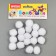 A set of textile details for the decor "bombs" 18 pcs. set, size 1 pc: 2.5 cm, white color