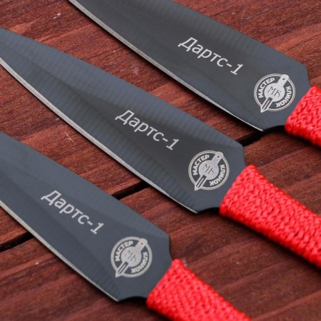 Set of throwing knives "darts -1" steel - 420, handle - winding cord, 3 pcs, 17 cm-2