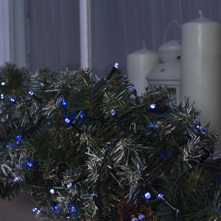 Garland “thread” 20 m, IP44, dark thread, 200 LED, glow of white and blue, flashing, 220 V-1
