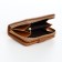 Women's wallet on the button, brown color