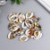 Decor for creativity plastic "Ring for the chain" marble brown set 25 pcs 2.3x1.65 cm