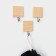 Hooks self -adhesive fraction "wooden squares", 3 pcs, color light wood