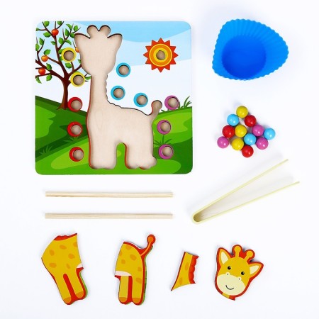 Developing set with balls "Animals" 2.5 × 17.5 × 19.5 cm, mix-4