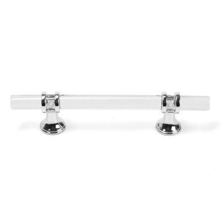 Cappio pk106 bracket handle, m/o 96 mm, d = 12 mm, plastic, transparent/chrome color-2