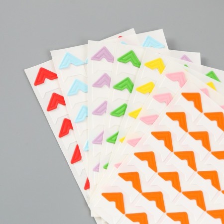 A set of corners with a pocket for photos 24 corners "color" mix 12.5x9 cm-9