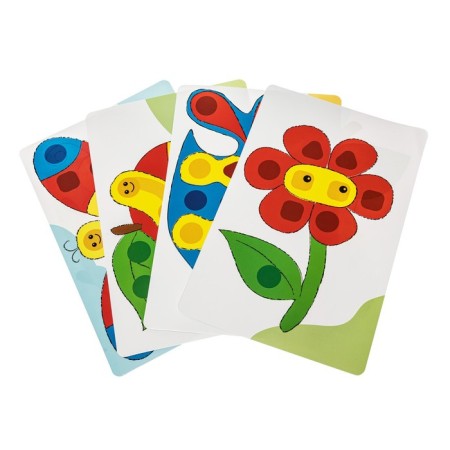 Mosaic for the smallest Baby Toys "Butterfly", 4 colors, 27 elements-2