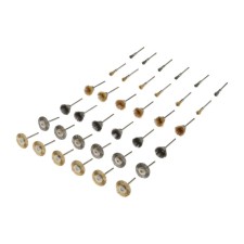 A set of metal brushes for a tundra engraver, a shank 3 mm, 36 pcs.