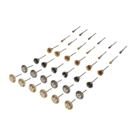 A set of metal brushes for a tundra engraver, a shank 3 mm, 36 pcs.