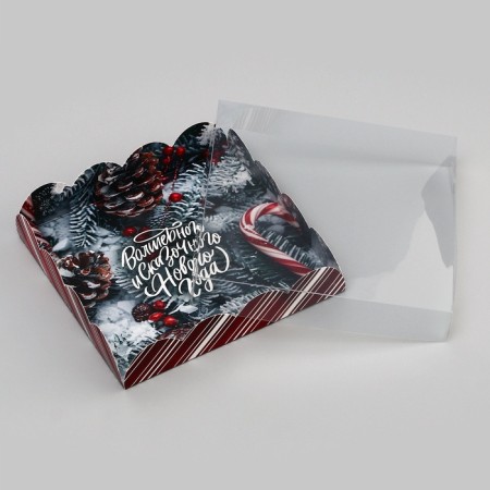 Bearbox, confectionery packaging, "New Year canes!", 15 x 15 x 3 cm, New Year-3