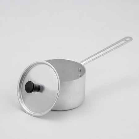 Aluminum bucket, 500 ml, metal handle, metal cover-3