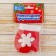 Soft suspension "mittens with a snowflake" 8x6 cm, red