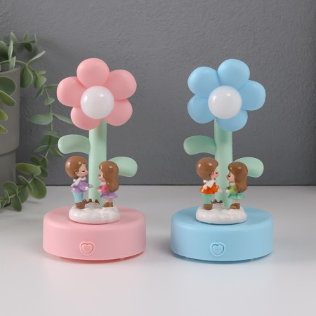 Souvenir plastic light "kids under the flower" mix 8x8x15 cm-2