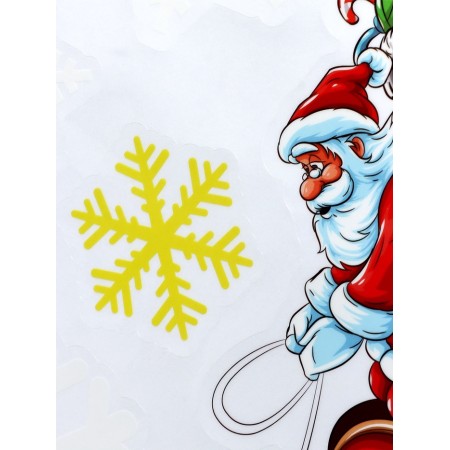 Stickers on the windows "Merry Christmas" Christmas tree, snowflakes, 2 pieces, 35 x 50 cm-3