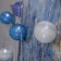 Garland “thread” 5 m with nozzles “Gray-green balls”, ip20, transparent thread, 20 LED, white glow, 220 V