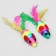 Multi -colored mouse with feathers, 5 cm, rainbow