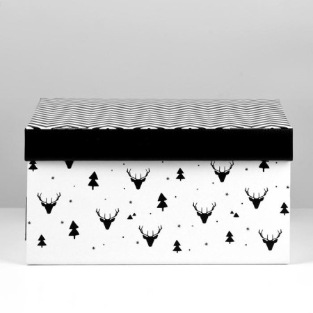Folding box "Cozy House", 31.2 x 25.6 x 16.1 cm, New Year-4