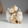 Polystone souvenir "Fox in a scarf with white owl" 9.5x5x9.5 cm
