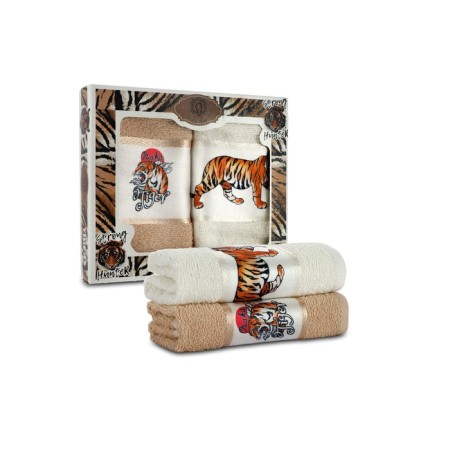 A set of terry napkins Diva Afrodita "Tiger", size 30x50 cm, 2 pcs-1