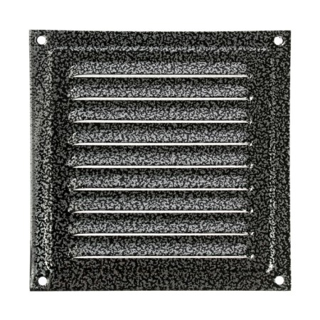 Ventilation grate Zein Lux RM1515SR, 150 x 150 mm, with a grid, metal, silver-3