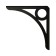 Decor bracket, 195x195, 2 pcs, black color