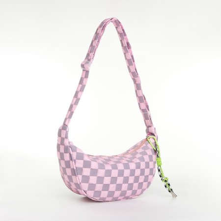 Women's bag over the shoulder, pink color 30*14*10 cm-3