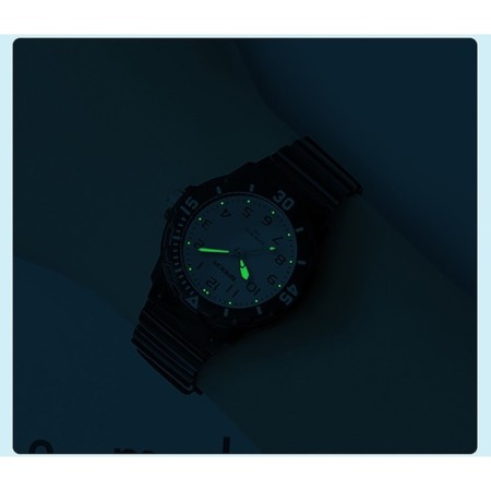 Watch of wrist-quartz children, d-3.5 cm, luminous, waterproof, silicone strap, black-1