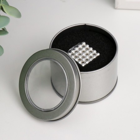 Antistress Magnet "Neokub" 125 balls d = 0.5 cm (silver)-2